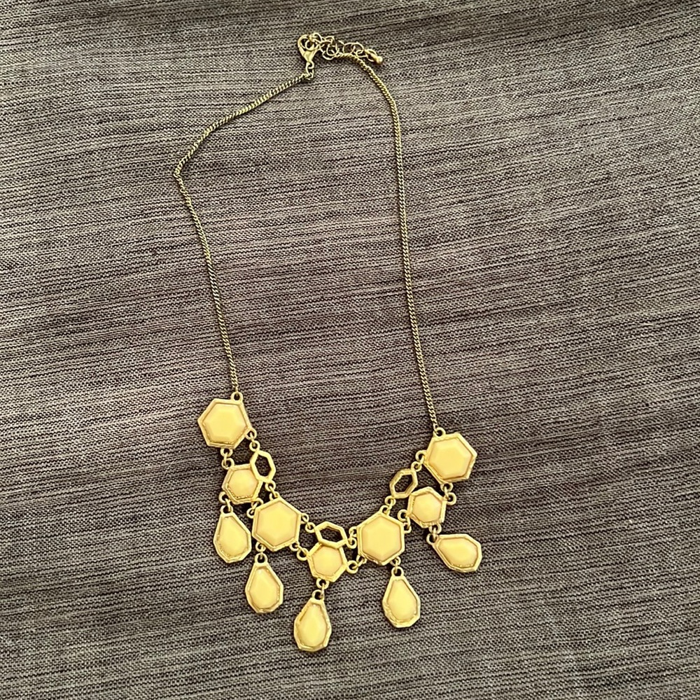 Cream stone statement necklace